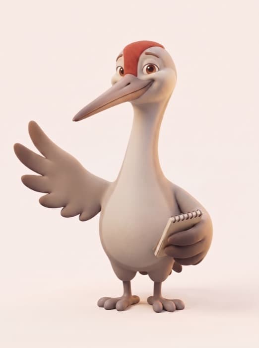 Ranchly, the Ranch’s sandhill crane guide